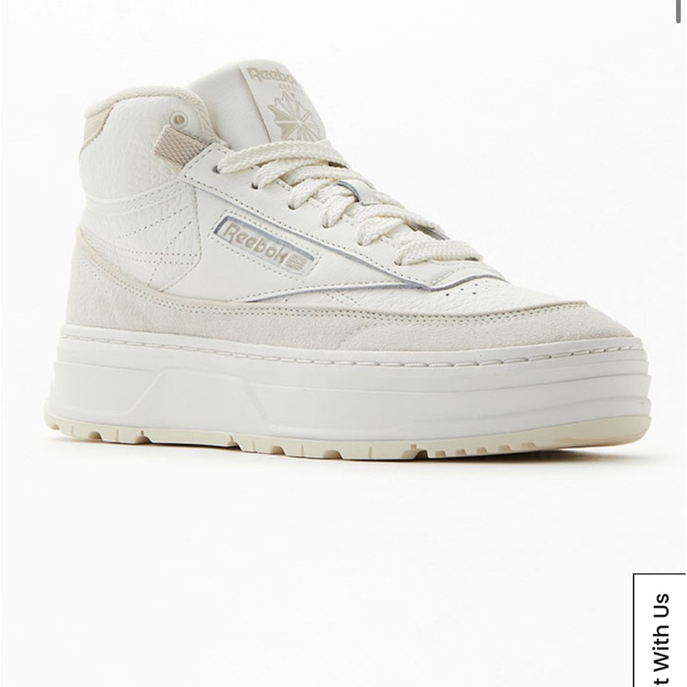 Reebok Women's Cream Club C Double Geo Elevate High Top Sneakers